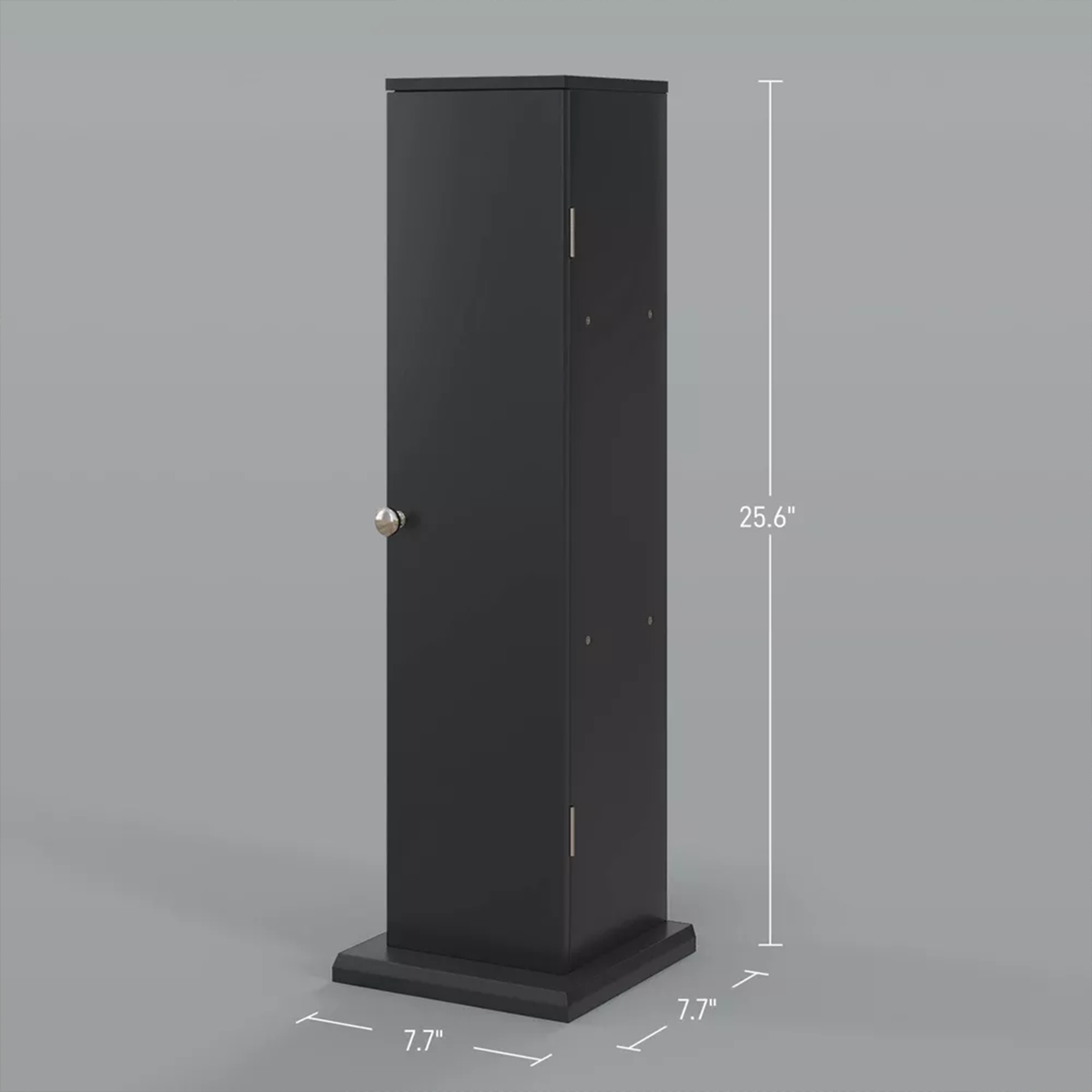 Schmaler Eckschrank für das Badezimmer, Schwarz