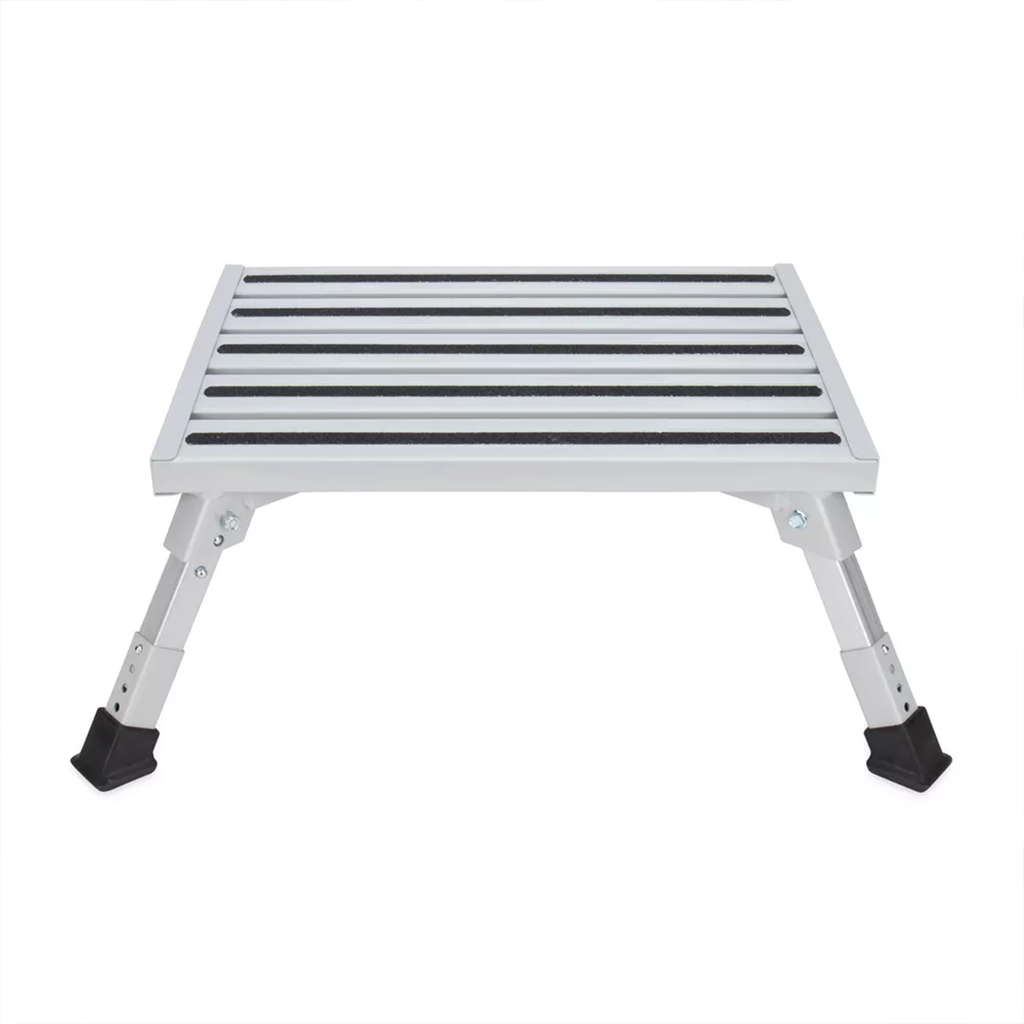 Höhenverstellbarer klappbarer Aluminium-Tritt, Silber
