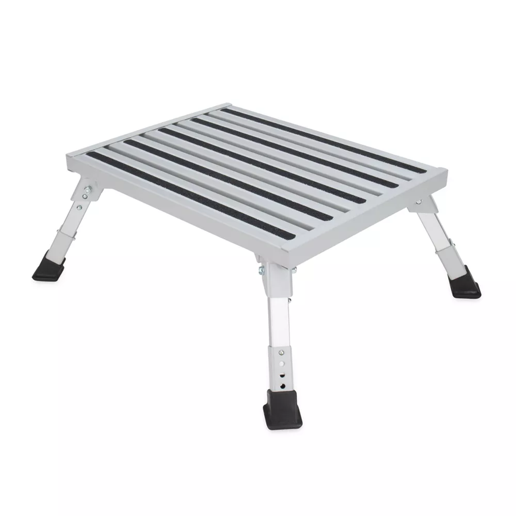 Höhenverstellbarer klappbarer Aluminium-Tritt, Silber